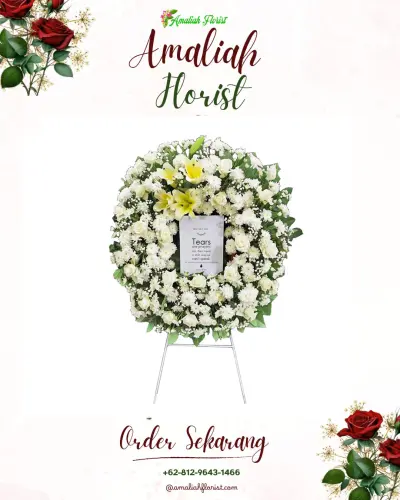Krans Bunga Duka Cita di Kemang Agung
